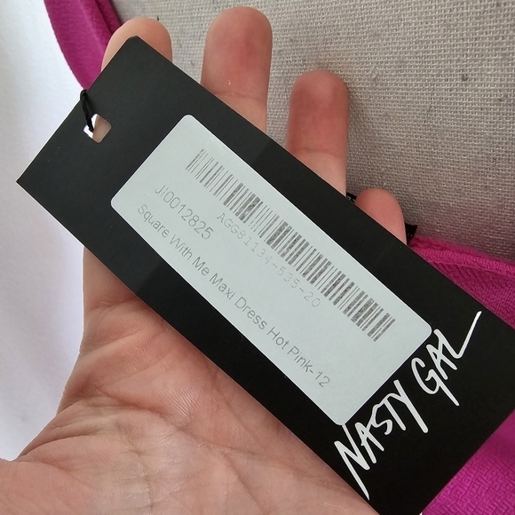 Nasty Gal "Square With Me" Barbie Pink Maxi Dress - Picture 9 of 10
